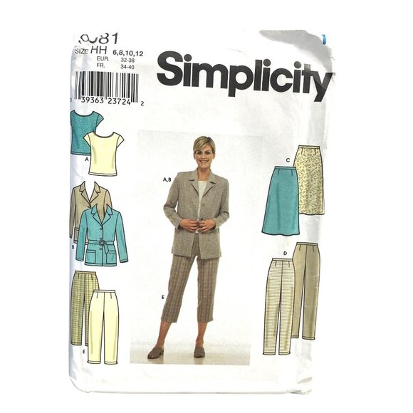 Simplicity Sewing Pattern 9081 Misses Pants Skirt Blazer Size 6-12 - Picture 1 of 2